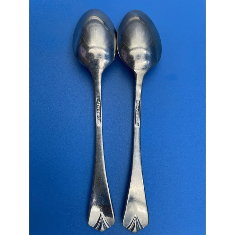 Kirk Stieff Sprig 2 Teaspoons Stainless‎ Flatware Utensils Dining 7 1/4